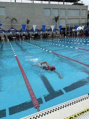 Girl swimming with TSM