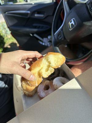 Glazed raised twist donut