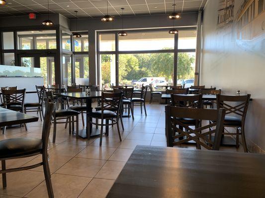 Seating inside the restaurant