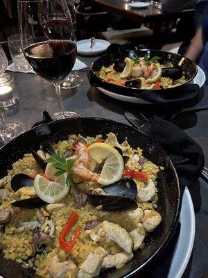 The entree seafood paella is so flavorful every bite is delectable!