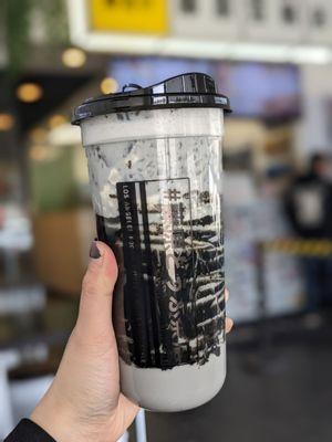 Black sesame tofu drink.