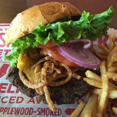 Black bean buckeye with chipotle bun