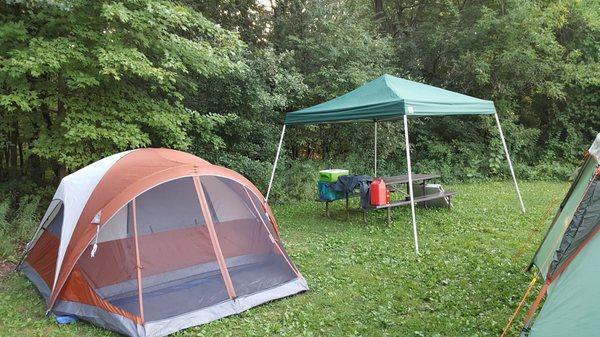 The edge of the group campsite