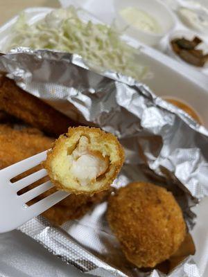 inside shrimp cutlet (super big & crunchy)