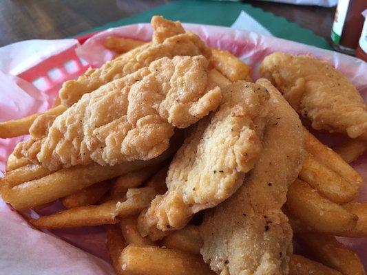 Kid's chicken tenders and fries