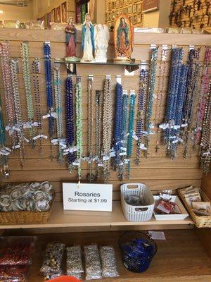 Rosaries  for every price point!! Buy bulk items it's cheaper if you need to you can find over 100 different types of rosaries here