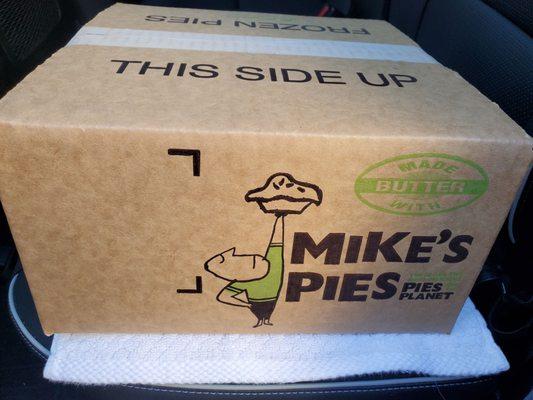 My packaged up pie order for pick up