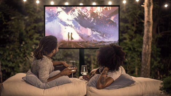 Enjoy the outdoors even more with this outdoor TV system.