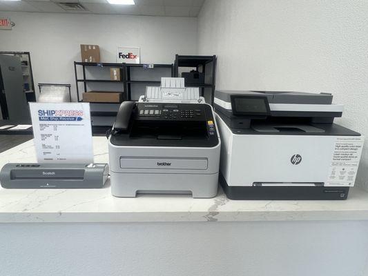 Printing, Faxing, Copying, Scanning, Laminating