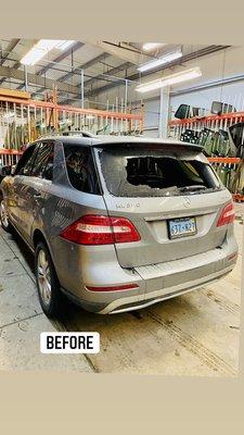 Mercedes-Benz ML Backglass replacement