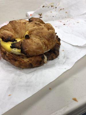 This is a egg and cheese croissant  HAHAHAHA