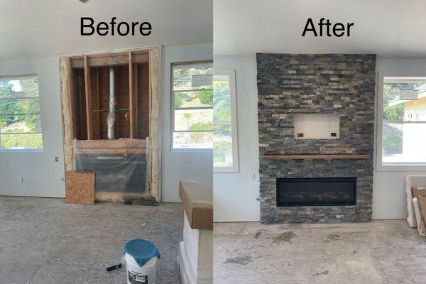 Fireplace remodel in Danville, Ca.