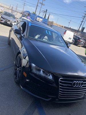 Audi A7 windshield installation