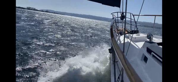 Under sail cruising towards Point Loma