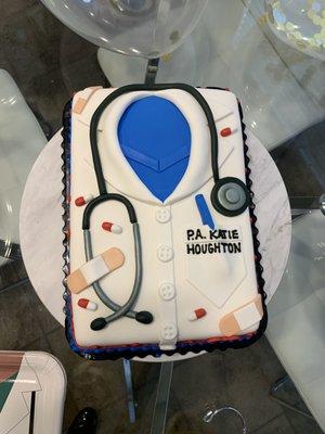 White Coat ceremony cake.  Thank you Brenda.