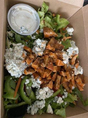 Blue Buffalo Salad (extra bleu cheese lol)