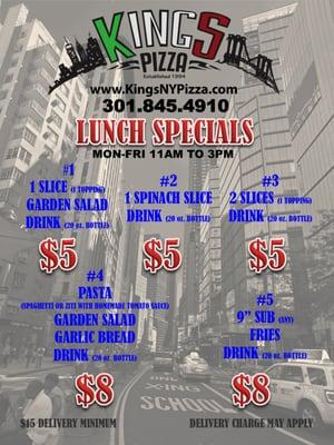 Weekday Lunch Specials