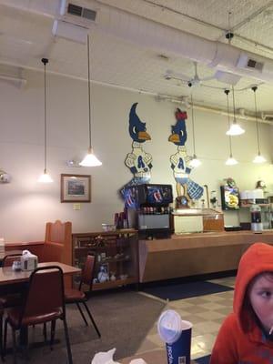 Love the old Ashland Bluejay cut-outs on the wall!