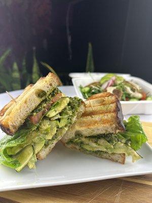 Grilled Veggie Sandwich with Avocado Available on our Lunch Menu