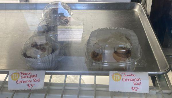 Cinnamon Rolls in Display Case