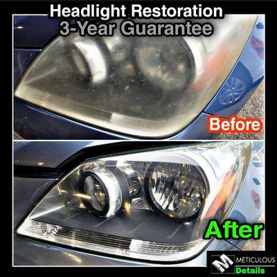 HEADLIGHT RESTORATION 
3-Year Guarantee 

The Difference is CLEAR.