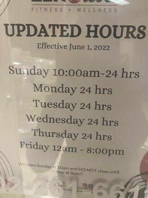 Updates hours