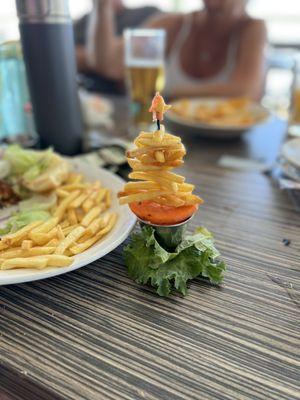 A French fry Christmas tree of course.