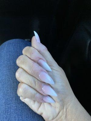 Fresh new ombre pink and white set