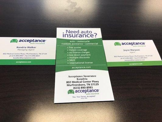 Come see us for Auto, Home, Motorcycle, Renters, and Commercial Insurance!!!