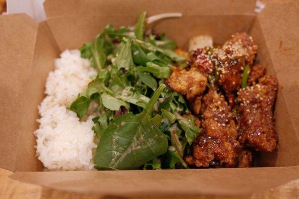 Soy chili garlic rice bowl