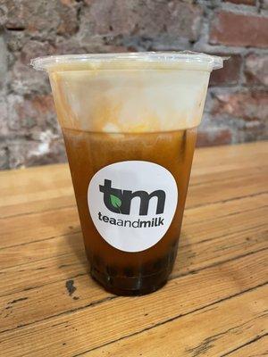 Thai Iced Tea with Cream Top