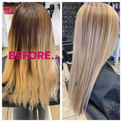 Blonde highlights