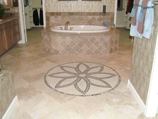 Bathroom with detail tile work