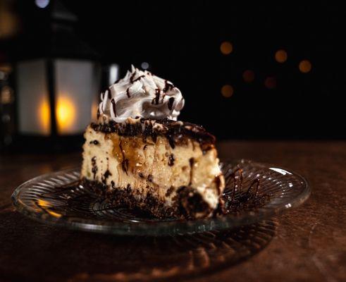 Tammy's famous turtle cheesecake