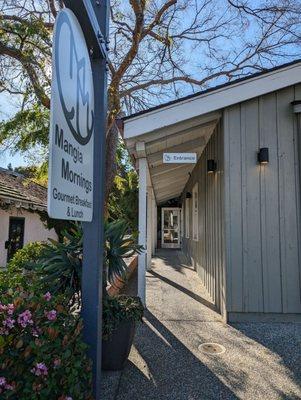 Entrance for the restaurant