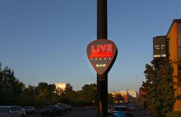 Live Music Venue Street sign