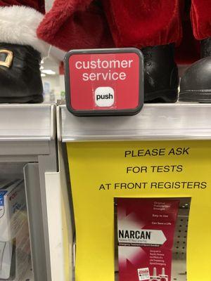 Useless customer service button.