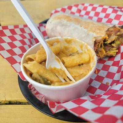 Vegan mac and cheese Jorge's Beef Burrito