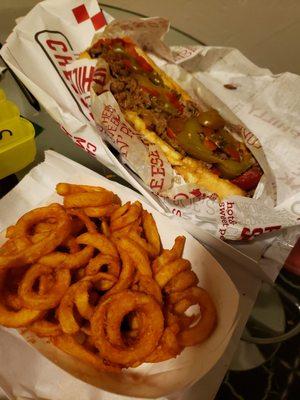 King Philly and curly fries $17.50