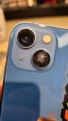 We recommend fixing your iPhone camera lens asap. More you wait more chances to damage actual camera.