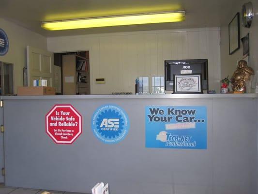 The service counter