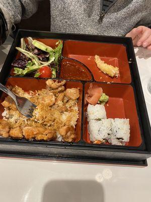 Chicken teriyaki bento box.  Forgot to take the picture before we started eating!