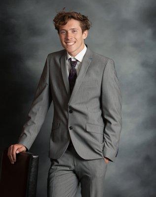 Senior Photography in the studio is the perfect place for that suit and tie