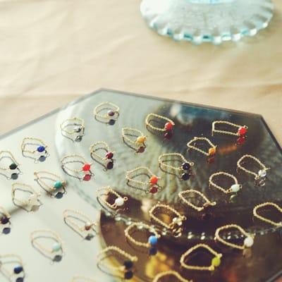 Adorable little Dot Rings on Display at the Fresh Tangerine Studio!