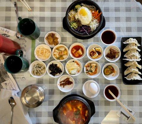 Dinner banchan.  Lunch banchan has fewer selections, but is still excellent.