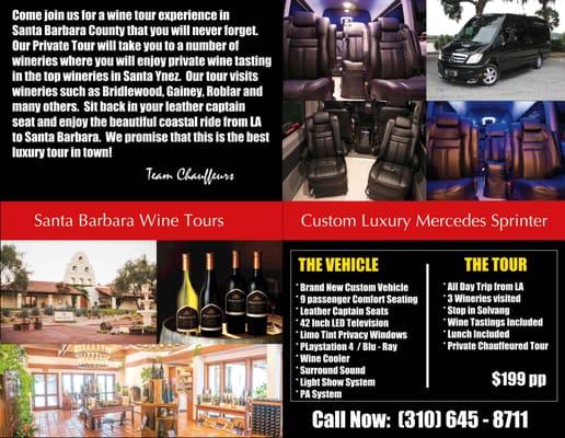 Santa Barbara Wine Tour Flyer