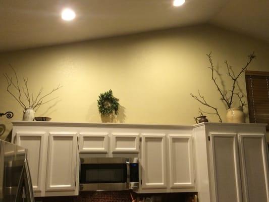 cabinets went from old golden oak to gorgeous white