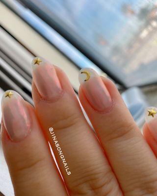 Natural Nails with nail art