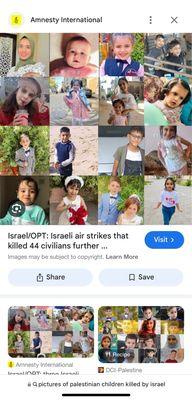 Innocent Palestinian children murdered by israel's carpet bombing that Kauderer says "build tunnels".