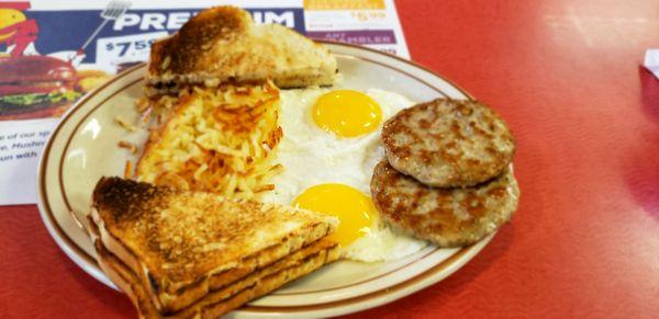 The American breakfast just under $10 before the coupon was average with better Milwaukee area places doing a  offering.